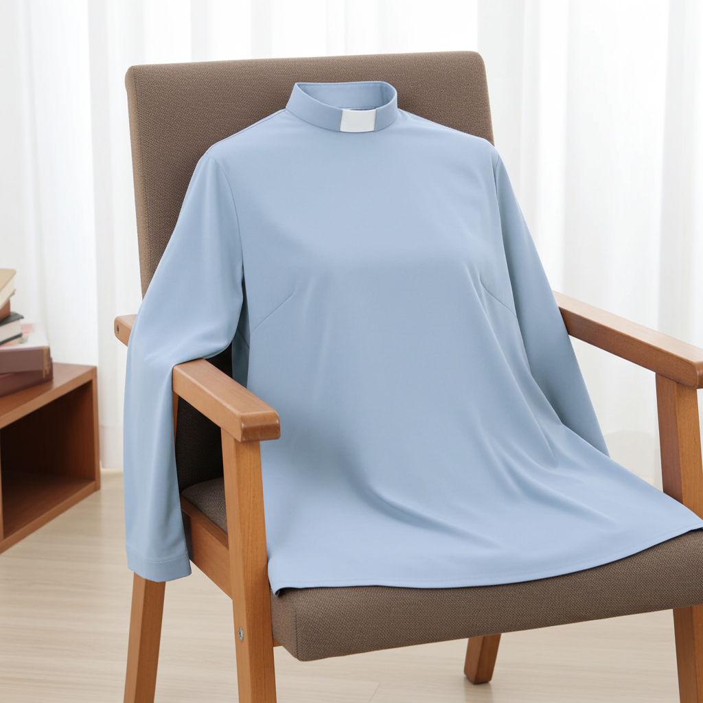 Womens Clerical Blouse - Grey