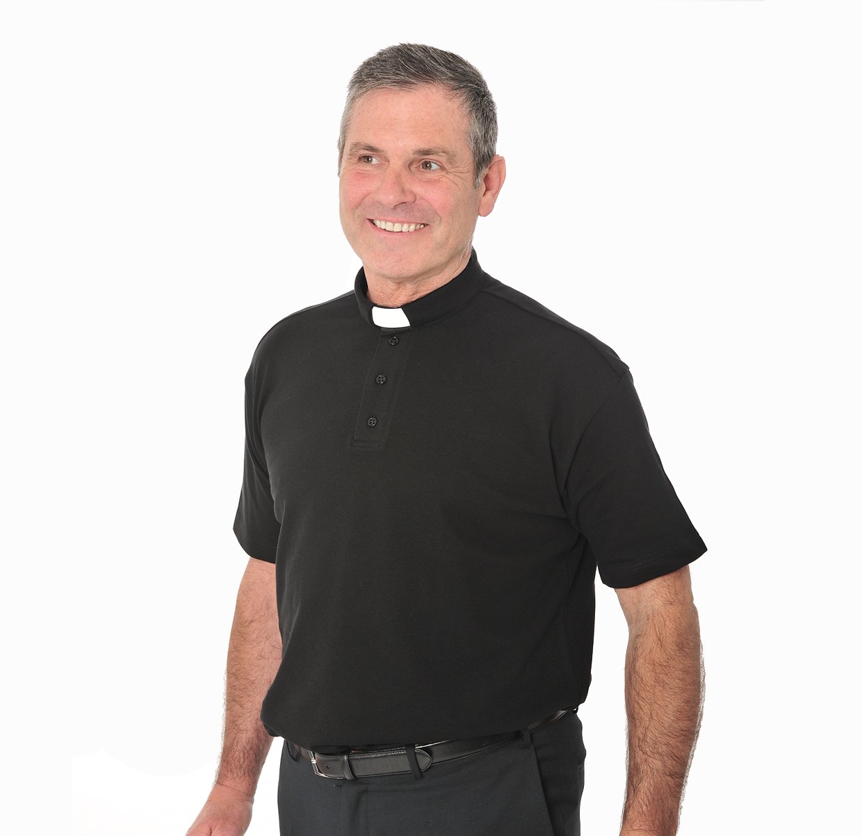 Mens Clerical Polo Shirt - Black