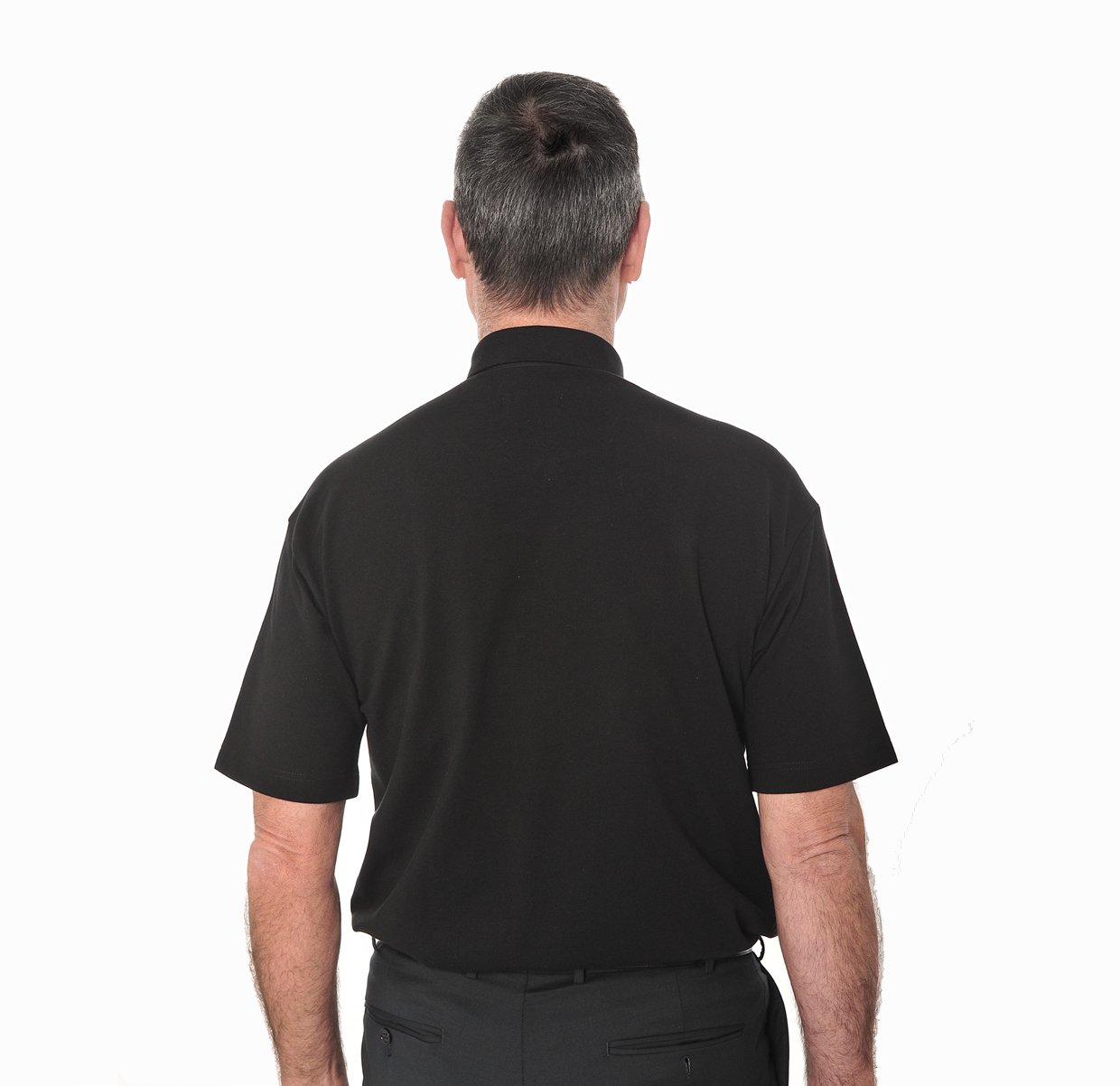Mens Clerical Polo Shirt - Black