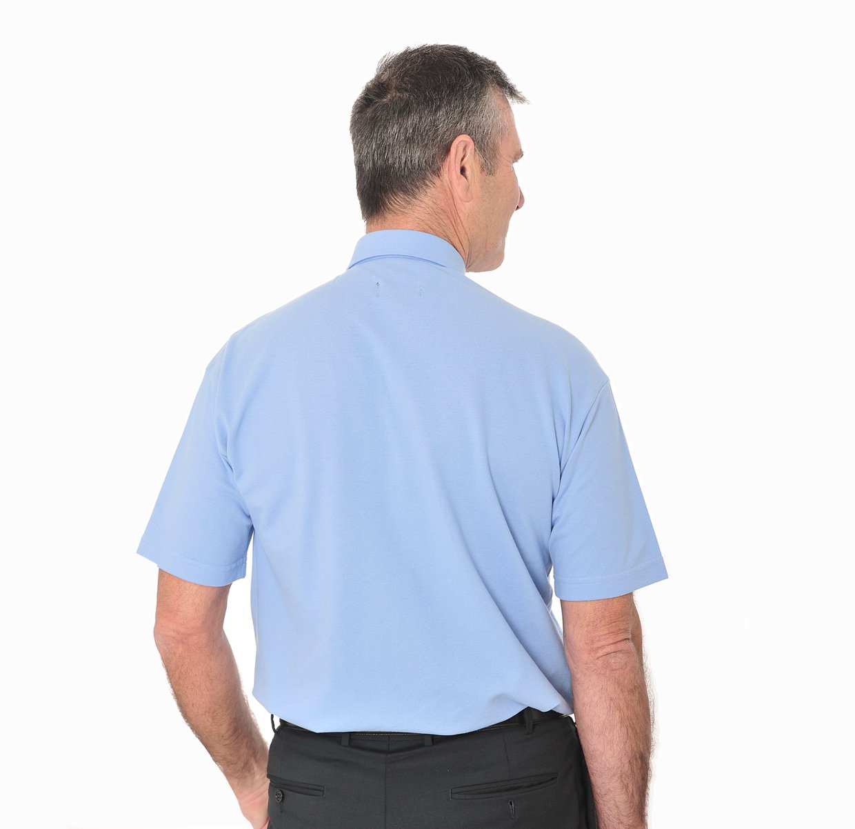 Mens Clerical Polo Shirt - Light Blue