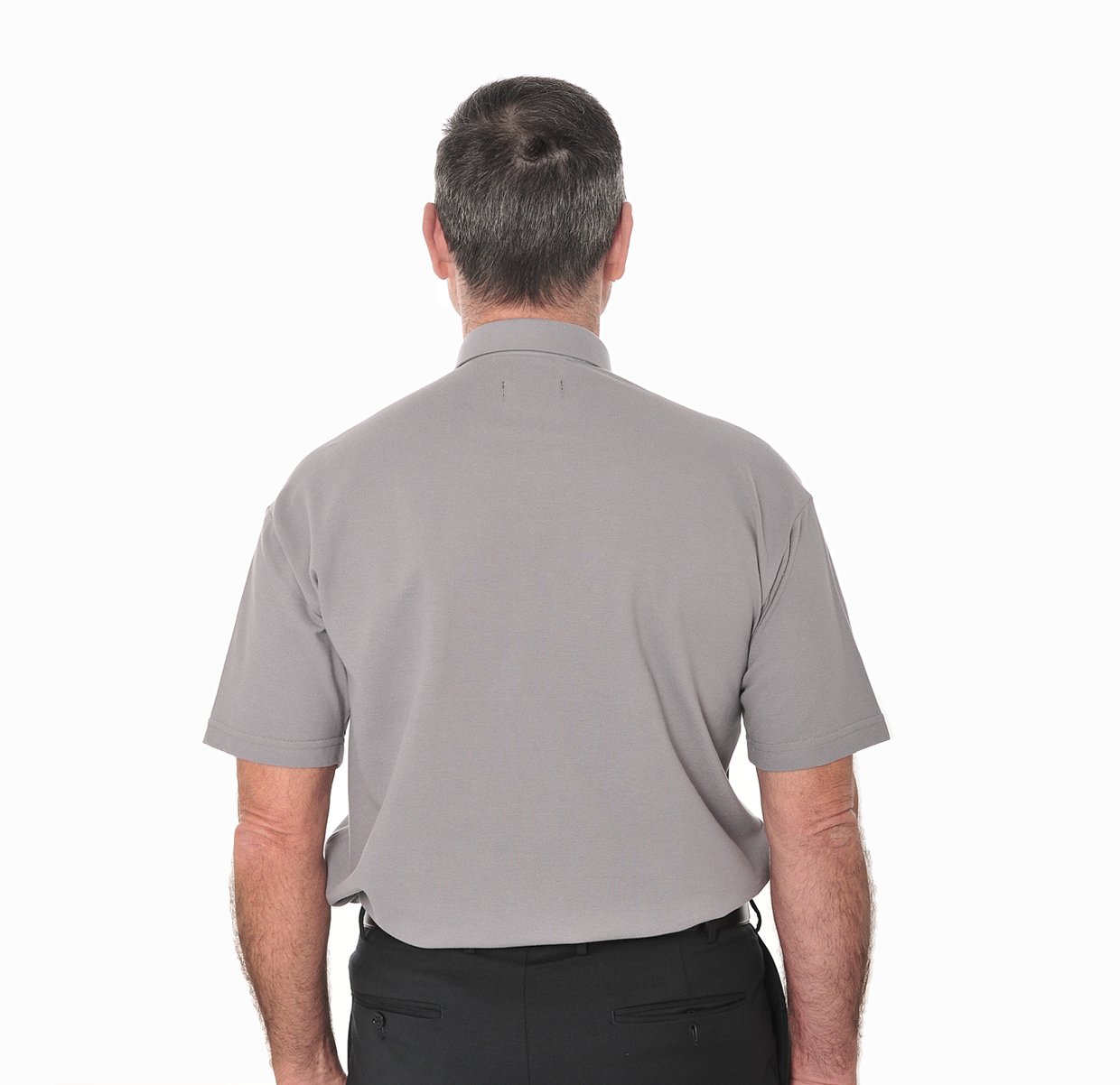 Mens Clerical Polo Shirt - Grey