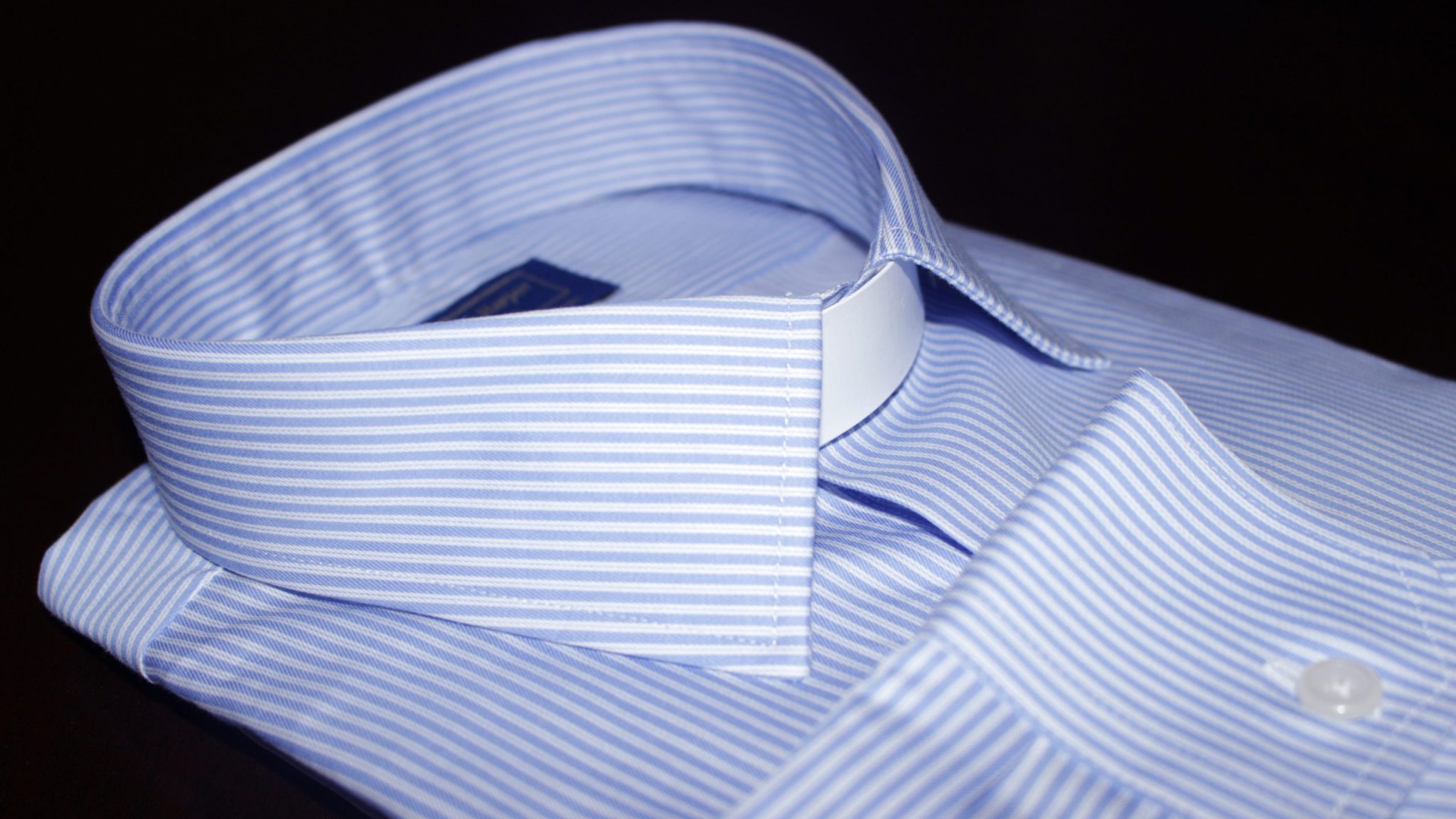Blue Bengal Stripe Clerical Clip-in Shirt