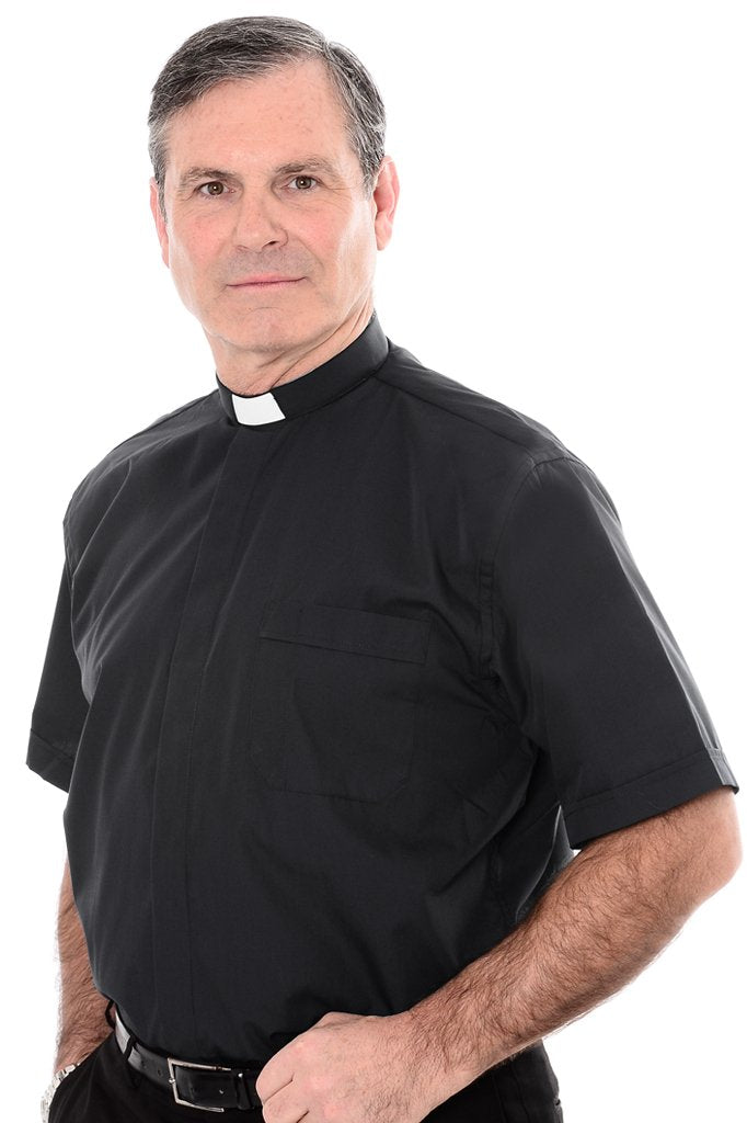 100% Cotton Clerical Shirt - Short Sleeve