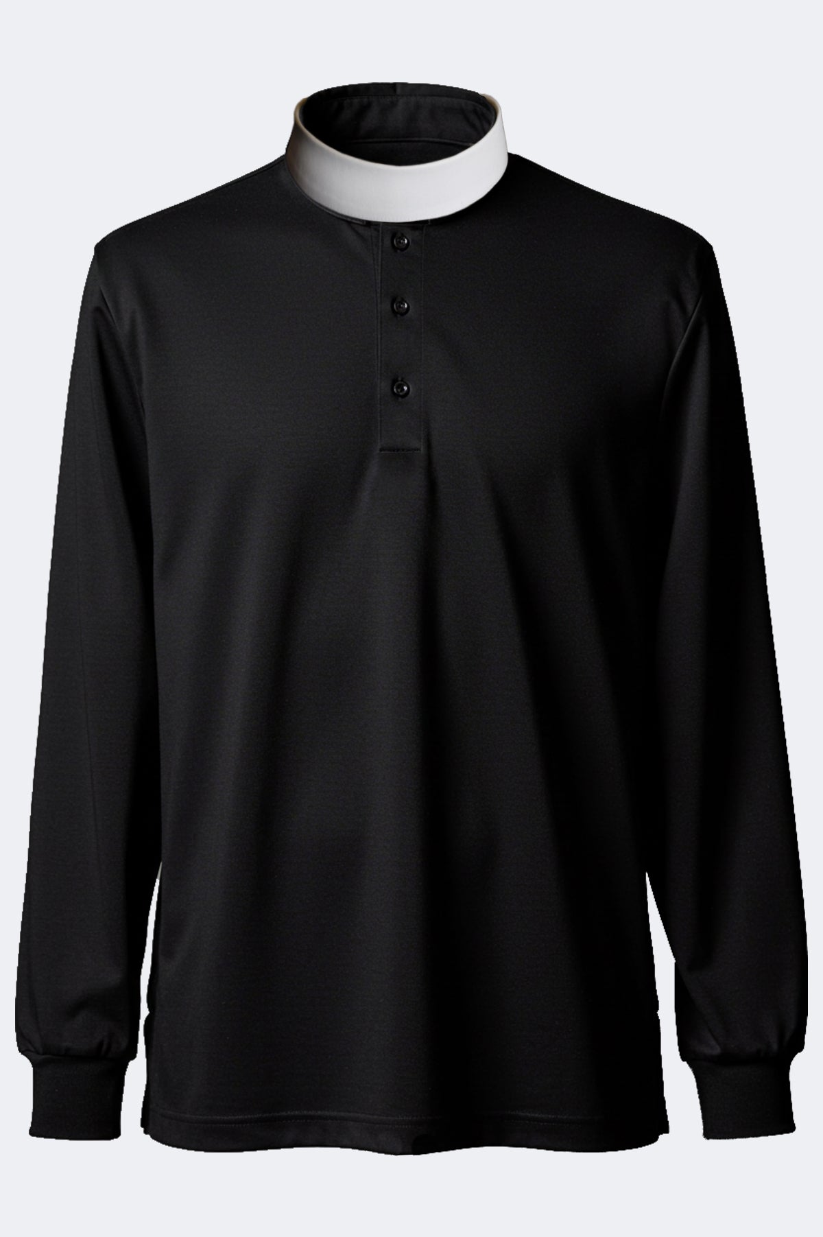 Long Sleeved Clerical Polo Shirt - Dual Collar