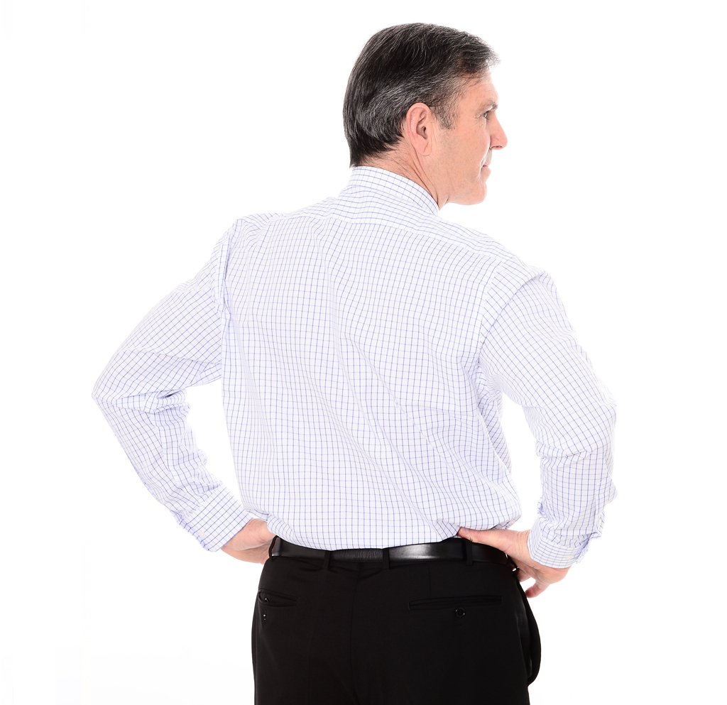 Blue Grid Check Clerical Clip-in Shirt