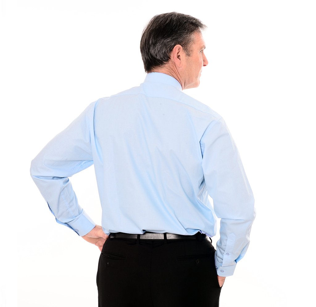 Light Blue Clerical Clip-in Shirt