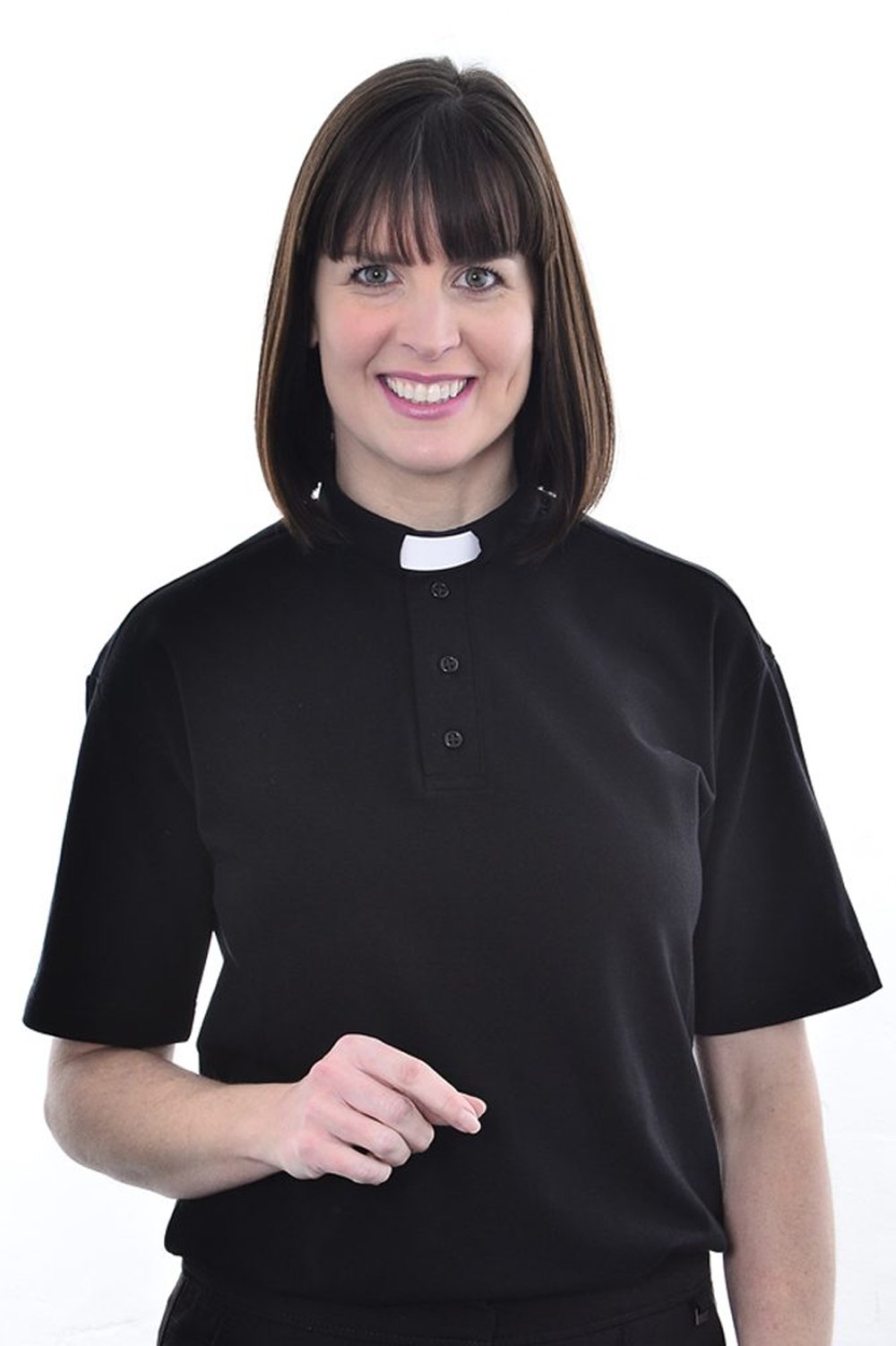 Womens Clerical Polo Shirt - Black