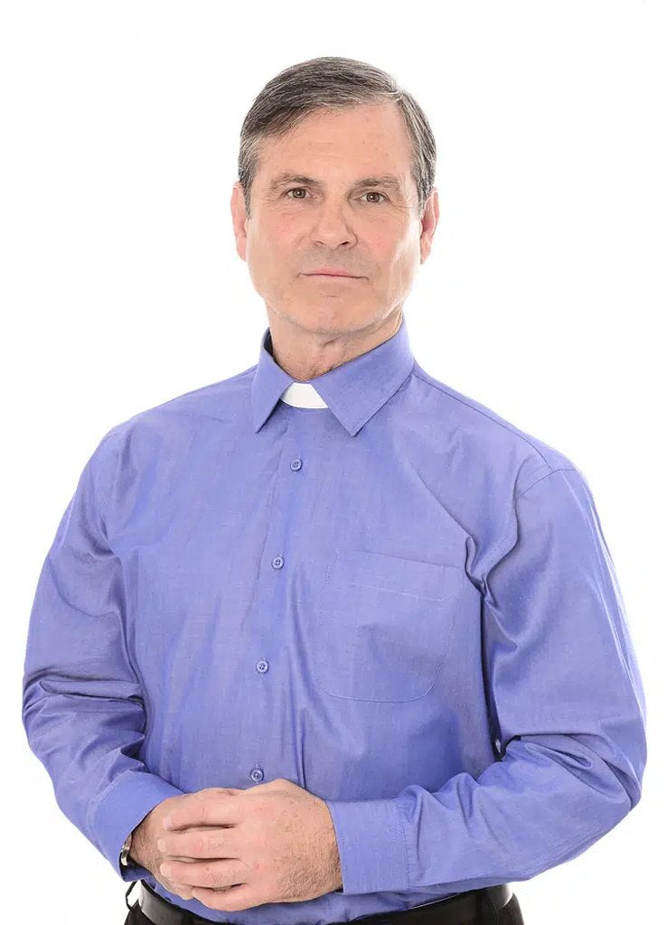 Denim Blue Clerical Clip-in Shirt